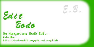 edit bodo business card