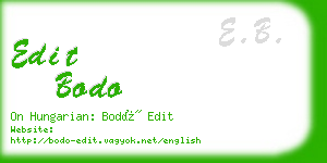 edit bodo business card